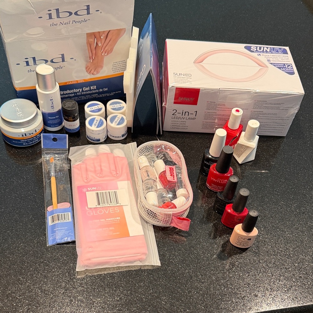 Nail Polish and UV lamp ibd and CND